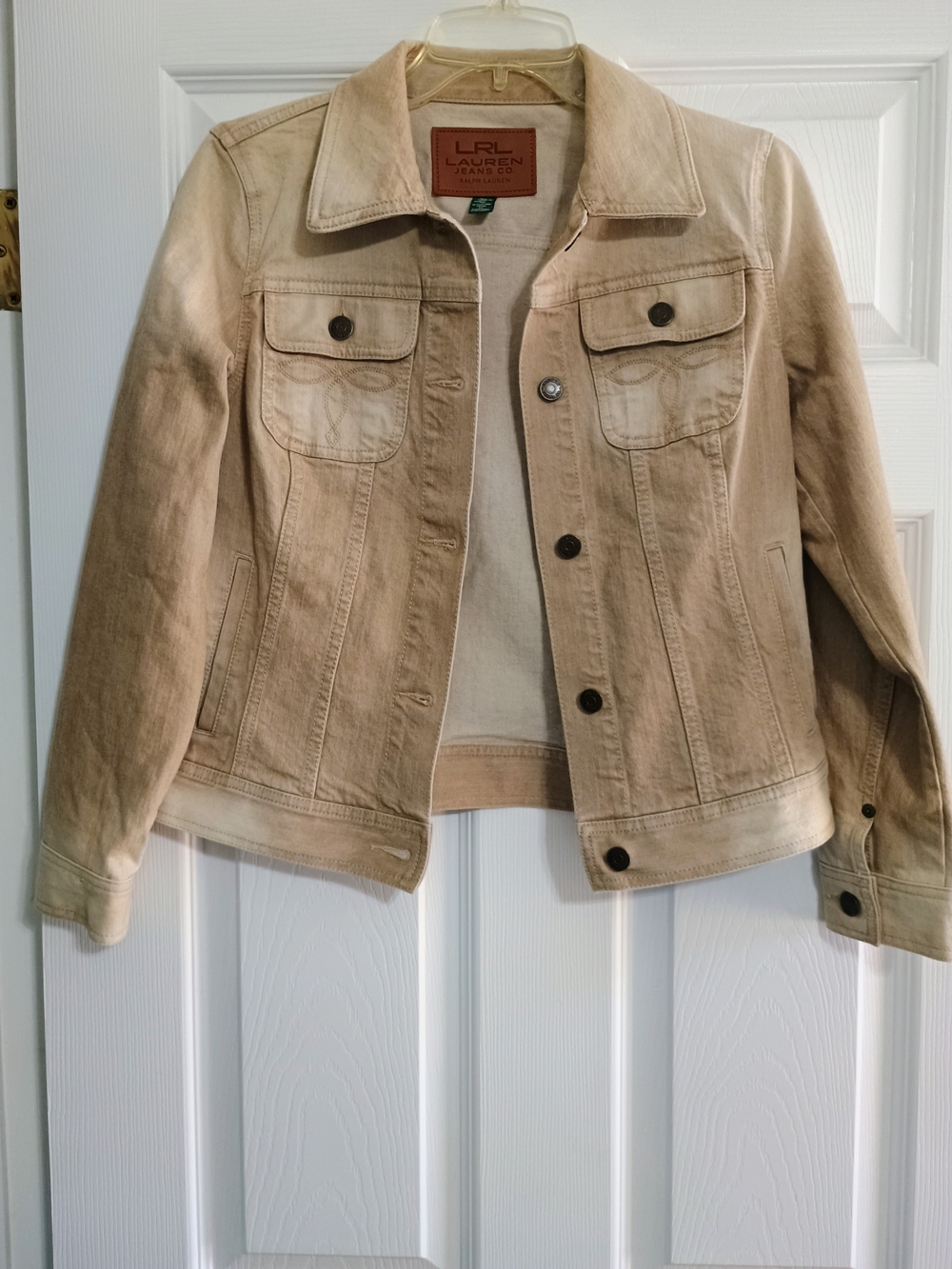 Ralph Lauren Beige Denim Trucker Jacket